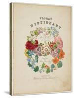 Frontispiece and Title Page, Wreath of Flowers, from Flora's Dictionary, 1838-E. W. Wirt-Stretched Canvas