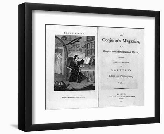 Frontispiece and Titlepage of The Conjuror's Magazine, Pub. 1792-null-Framed Giclee Print