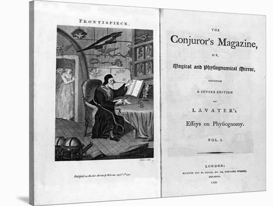 Frontispiece and Titlepage of The Conjuror's Magazine, Pub. 1792-null-Stretched Canvas