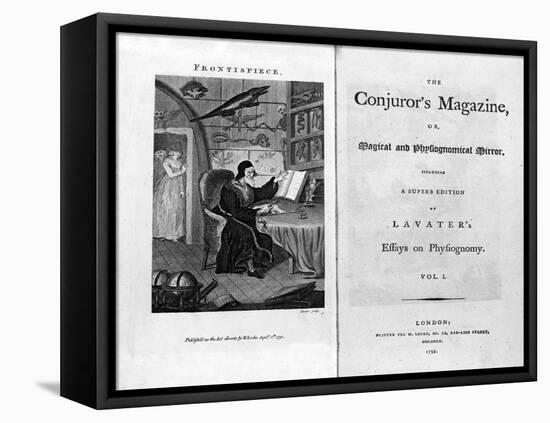 Frontispiece and Titlepage of The Conjuror's Magazine, Pub. 1792-null-Framed Stretched Canvas