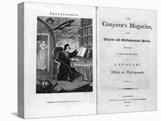Frontispiece and Titlepage of The Conjuror's Magazine, Pub. 1792-null-Stretched Canvas