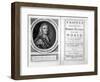 Frontispiece and Titlepage to 'Gulliver's Travels' by Jonathan Swift, 1726-English School-Framed Giclee Print