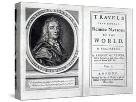 Frontispiece and Titlepage to 'Gulliver's Travels' by Jonathan Swift, 1726-English School-Stretched Canvas