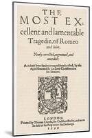 Frontispiece for Book of Shakespeare's Romeo and Juliet-null-Mounted Art Print