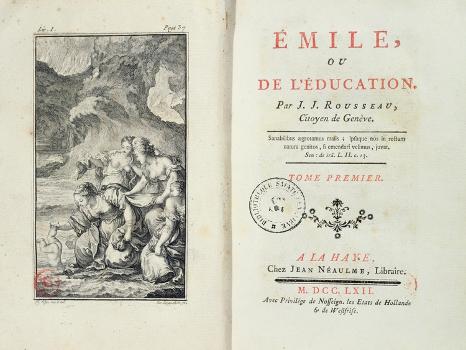 Frontispiece for 'Emile' by Jean-Jacques Rousseau, 1762 (Engraving)' Giclee  Print - Netherlandish | AllPosters.com
