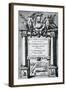 Frontispiece for Jerusalem Delivered, from Genoa Edition-null-Framed Giclee Print