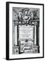 Frontispiece for Jerusalem Delivered, from Genoa Edition-null-Framed Giclee Print