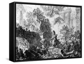 Frontispiece for the 'Vedute Di Roma' Series, C.1760-Giovanni Battista Piranesi-Framed Stretched Canvas