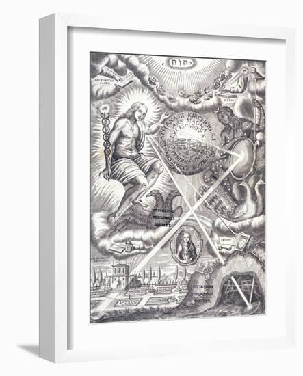 Frontispiece from Athanasius Kircher's Ars Magna Lucis Et Umbrae-null-Framed Giclee Print