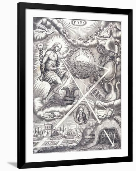 Frontispiece from Athanasius Kircher's Ars Magna Lucis Et Umbrae-null-Framed Giclee Print