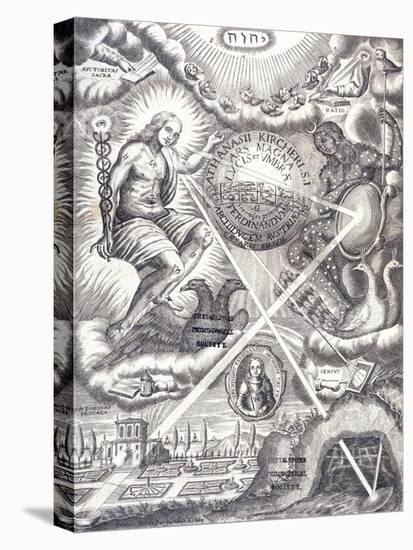 Frontispiece from Athanasius Kircher's Ars Magna Lucis Et Umbrae-null-Stretched Canvas