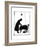 Frontispiece, Mrs Bobbity Standing at the Tea Table-Mary Baker-Framed Giclee Print