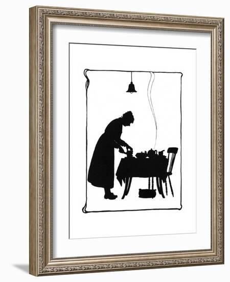 Frontispiece, Mrs Bobbity Standing at the Tea Table-Mary Baker-Framed Giclee Print