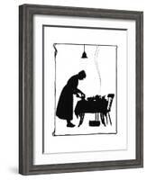 Frontispiece, Mrs Bobbity Standing at the Tea Table-Mary Baker-Framed Giclee Print