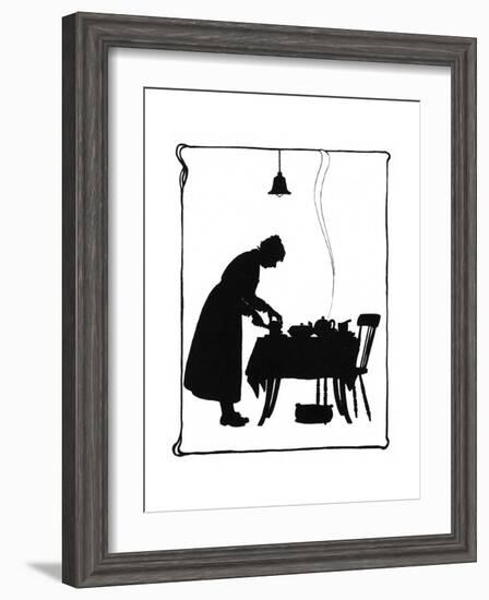 Frontispiece, Mrs Bobbity Standing at the Tea Table-Mary Baker-Framed Giclee Print