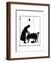 Frontispiece, Mrs Bobbity Standing at the Tea Table-Mary Baker-Framed Giclee Print