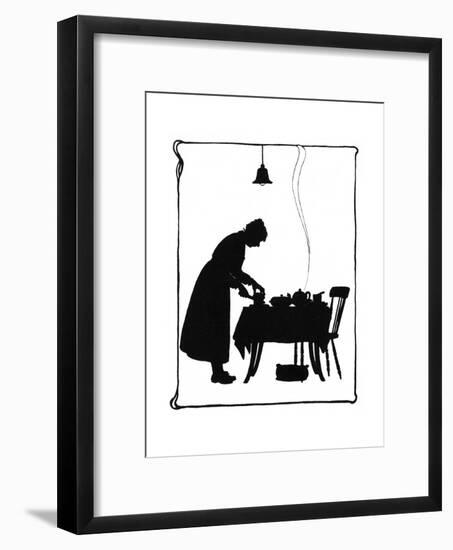 Frontispiece, Mrs Bobbity Standing at the Tea Table-Mary Baker-Framed Giclee Print