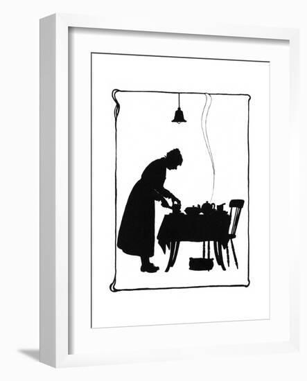 Frontispiece, Mrs Bobbity Standing at the Tea Table-Mary Baker-Framed Giclee Print