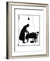 Frontispiece, Mrs Bobbity Standing at the Tea Table-Mary Baker-Framed Giclee Print