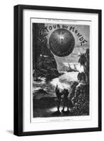 Frontispiece of "Around the World in Eighty Days" by Jules Verne Paris, Hetzel, Late 19th Century-L Bennet-Framed Premium Giclee Print
