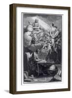 Frontispiece of "Elemens De La Philosophie De Neuton" by Voltaire Published in Amsterdam, 1738-null-Framed Giclee Print