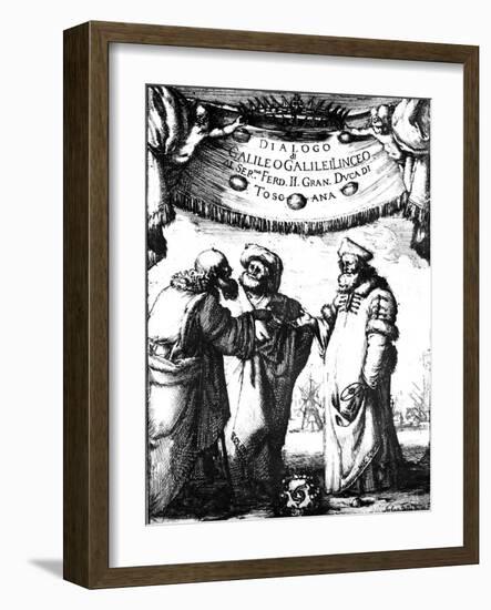 Frontispiece of Galileo's Dialogo Dei Massimi Sistemi, 1632-Stefano Della Bella-Framed Giclee Print