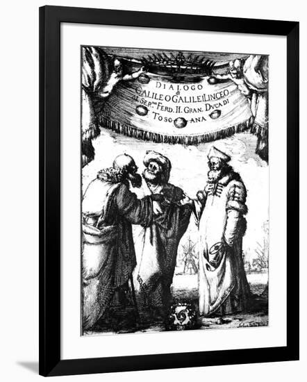 Frontispiece of Galileo's Dialogo Dei Massimi Sistemi, 1632-Stefano Della Bella-Framed Giclee Print