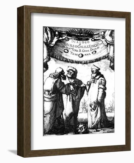 Frontispiece of Galileo's Dialogo Dei Massimi Sistemi, 1632-Stefano Della Bella-Framed Giclee Print