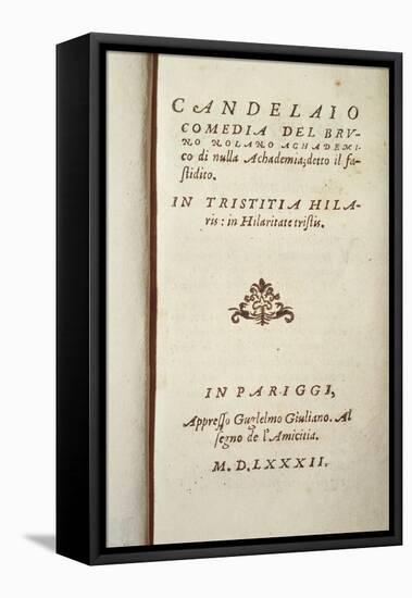 Frontispiece of "Il Candelaio"-null-Framed Stretched Canvas