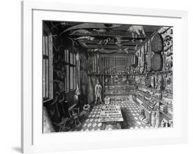 Frontispiece of Ole Worm's Cabinet of Curiosities from 'Museum Wormianum' by Ole Worm-G. Wingendorp-Framed Giclee Print