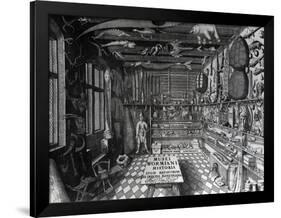 Frontispiece of Ole Worm's Cabinet of Curiosities from 'Museum Wormianum' by Ole Worm-G. Wingendorp-Framed Giclee Print