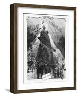 Frontispiece of "Robur Le Conquerant" by Jules Verne Paris, Hetzel, 1886-L Bennet-Framed Giclee Print