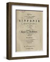 Frontispiece of Symphony No. 6 in F Major, Op. 68, "Pastoral"-null-Framed Giclee Print