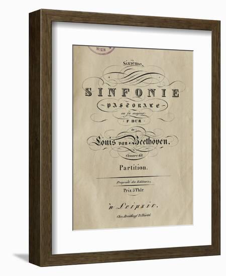 Frontispiece of Symphony No. 6 in F Major, Op. 68, "Pastoral"-null-Framed Giclee Print