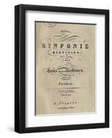 Frontispiece of Symphony No. 6 in F Major, Op. 68, "Pastoral"-null-Framed Giclee Print