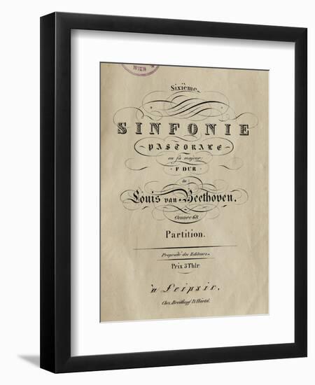 Frontispiece of Symphony No. 6 in F Major, Op. 68, "Pastoral"-null-Framed Giclee Print