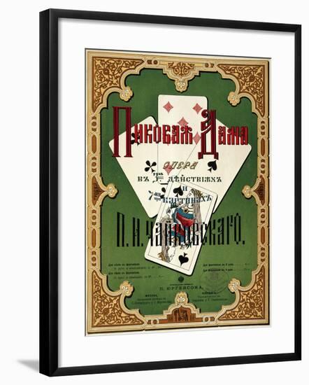 Frontispiece of the Queen of Spades by Petr Ilic Cajkovskij-null-Framed Giclee Print