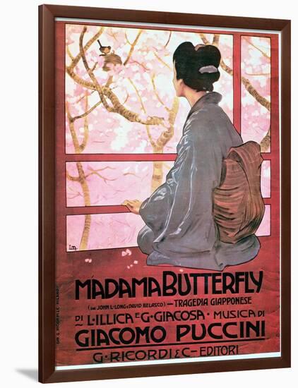 Frontispiece of the Score Sheet for "Madame Butterfly" by Giacomo Puccini-null-Framed Giclee Print