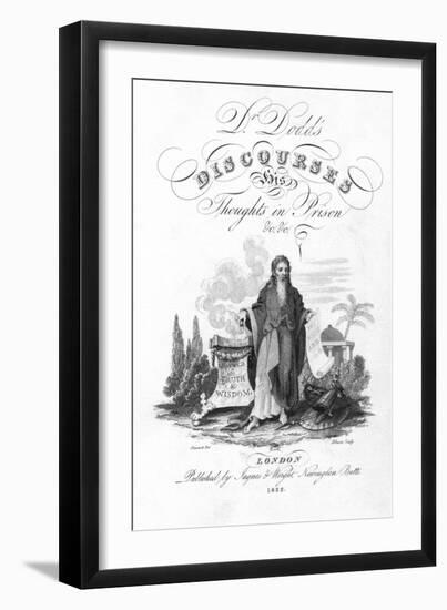 Frontispiece to Dodd's 'Discourses'-null-Framed Art Print