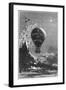 Frontispiece to "Five Weeks in a Balloon" by Jules Verne-Édouard Riou-Framed Giclee Print