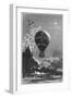 Frontispiece to "Five Weeks in a Balloon" by Jules Verne-Édouard Riou-Framed Giclee Print