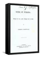 Frontispiece to Florence Nightingale's 'Notes on Nursing: What it Is, and What it Is Not'-null-Framed Stretched Canvas