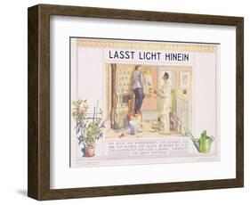 Frontispiece to "Lasst Licht Hinin",("Let in More Light") 1909-Carl Larsson-Framed Giclee Print