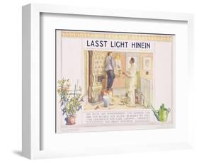 Frontispiece to "Lasst Licht Hinin",("Let in More Light") 1909-Carl Larsson-Framed Giclee Print