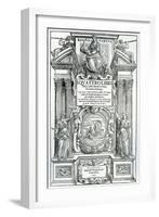 Frontispiece to 'Quattro Libri Dell'Architettura' by Andrea Palladio, 1570-Italian School-Framed Giclee Print