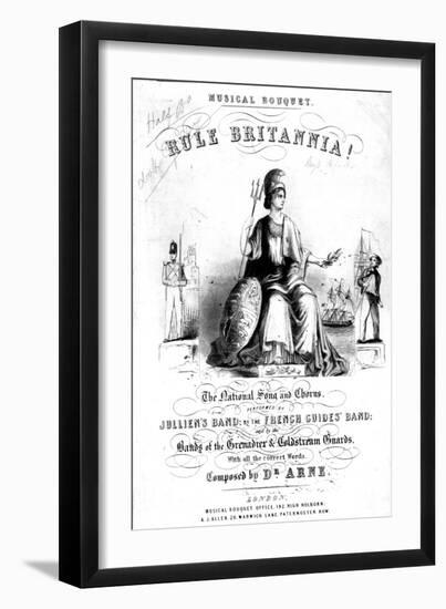 Frontispiece to Sheet Music for 'Rule Britannia!'-null-Framed Giclee Print