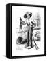 Frontispiece to "The Adventures of Huckleberry Finn," by Mark Twain 1884-Edward Windsor Kemble-Framed Stretched Canvas