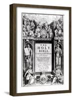 Frontispiece to "The Holy Bible," Published by Robert Barker, 1611-Cornelis Boel-Framed Giclee Print