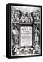 Frontispiece to "The Holy Bible," Published by Robert Barker, 1611-Cornelis Boel-Framed Stretched Canvas