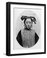 Frontview of Coiffure of a Married Manchu Matron, C.1867-72-John Thomson-Framed Photographic Print